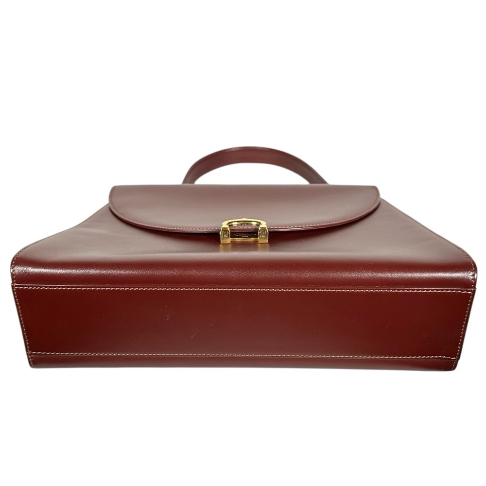 CARTIER Must Line Leather Top Handle Bag in Bordeaux - Picture 9 of 16